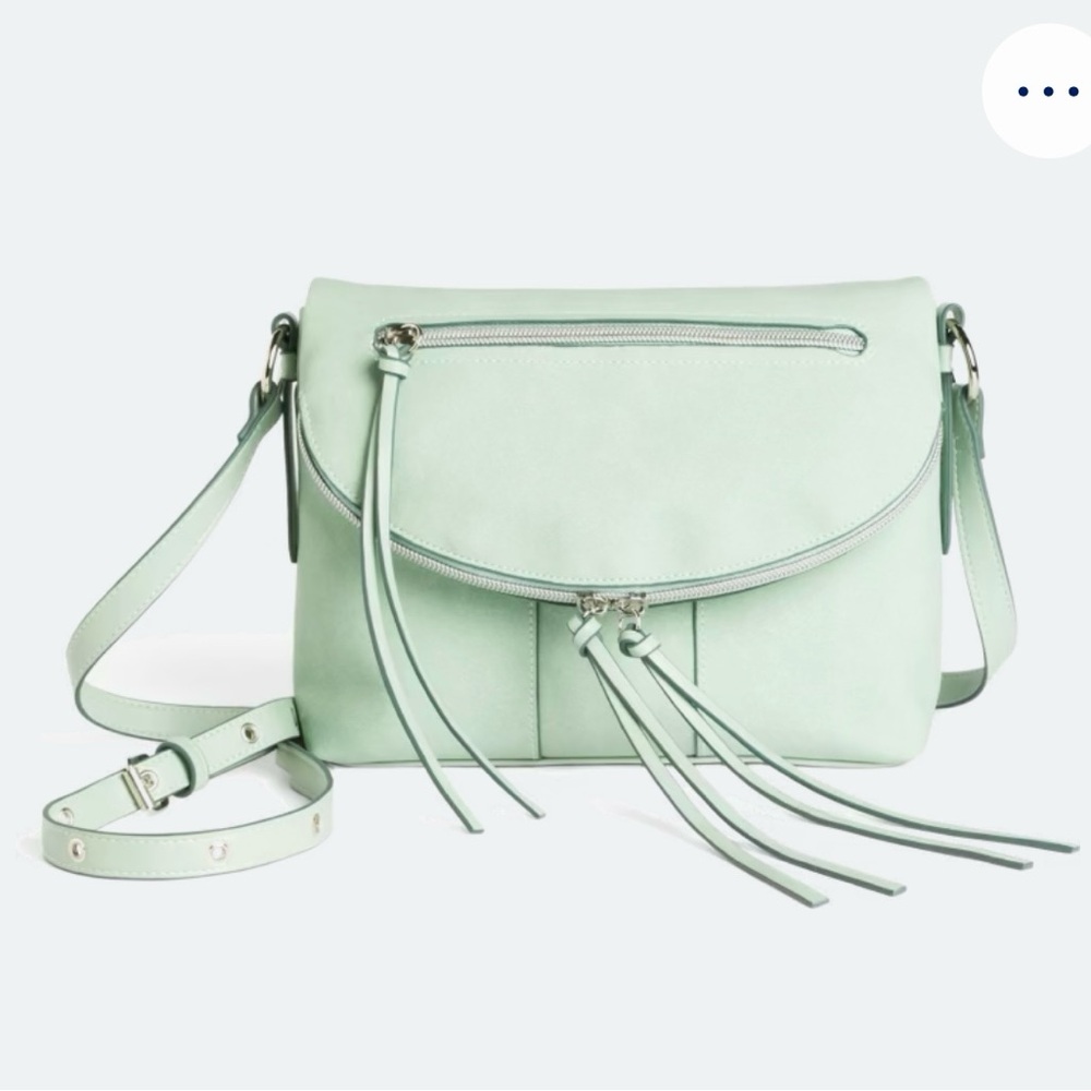 TShirt &‎ Jeans Mint Green Foldover Crossbody Bag